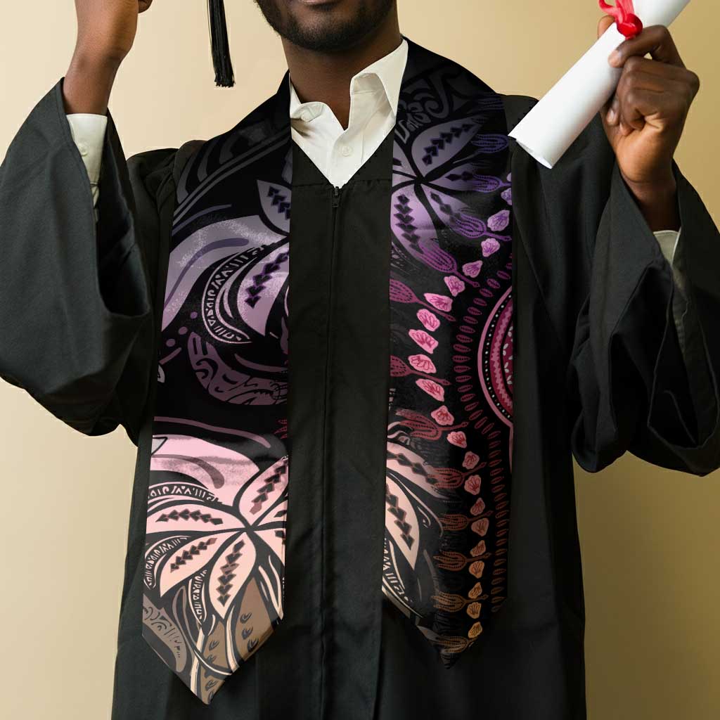 Polynesia Mixed African Dashiki Graduation Stole Afro-pacific Culture - Pastel