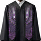 Purple Dashiki and Tapa Pattern Graduation Stole Africa-Polynesia Together Culture