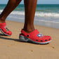 Remembering the Red Tail Heroes Clogs Shoes Tuskegee Airmen Legacy - Red - African Pride