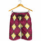 Ruby Gold African Ankara Pattern Shorts for Men