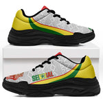 Senegal 2026 Football Chunky Sneakers Go Lions African Pattern Curve Stylized - African Pride