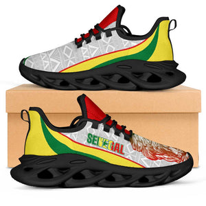 Senegal 2026 Football Clunky Sneakers Go Lions African Pattern Curve Stylized - African Pride