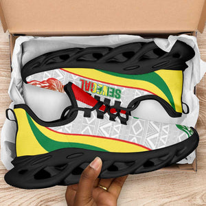 Senegal 2026 Football Clunky Sneakers Go Lions African Pattern Curve Stylized - African Pride
