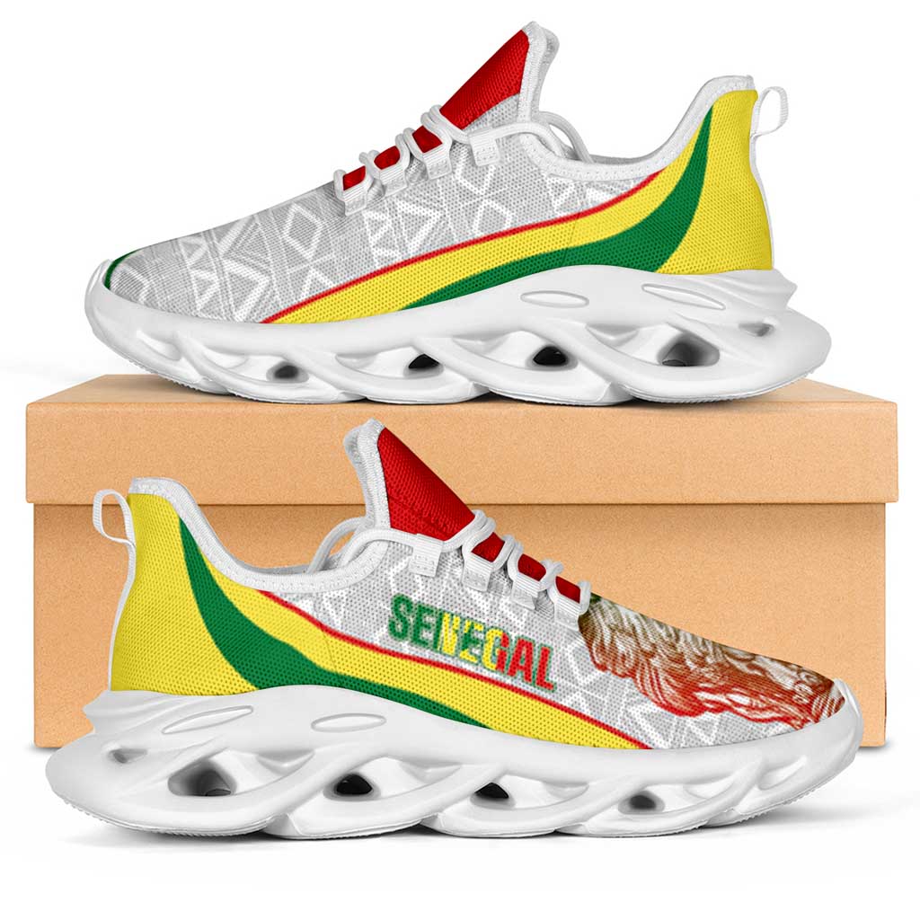 Senegal 2026 Football Clunky Sneakers Go Lions African Pattern Curve Stylized - African Pride