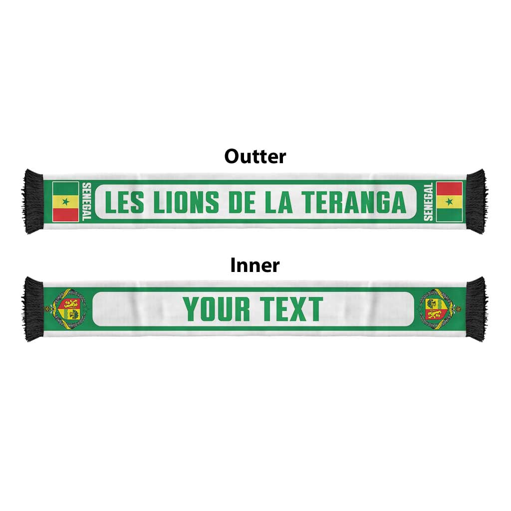 Senegal 2026 Football Personalized Soccer Scarf Go Lions de la Teranga