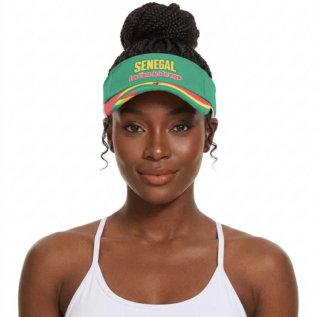 Senegal 2026 Football Sun Visor Cap Go Lions de la Teranga