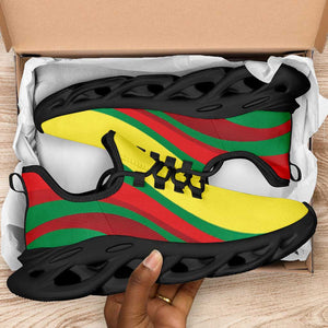 Senegal Football Clunky Sneakers Flag-Inspired Curve Style