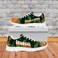 Senegal Football Sneakers Fiery Lion Halftone Mix Gradient Map Style