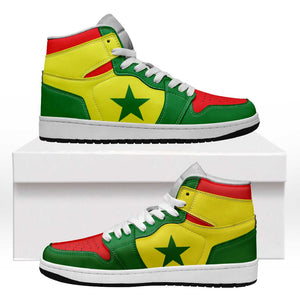 Senegal High Sneakers AJ1 Classic National Flag Style - African Pride