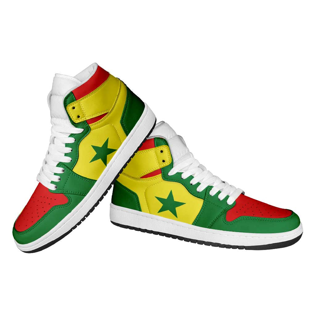 Senegal High Sneakers AJ1 Classic National Flag Style - African Pride