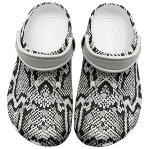 Snake African Skin Animals Pattern Clogs Shoes - African Pride
