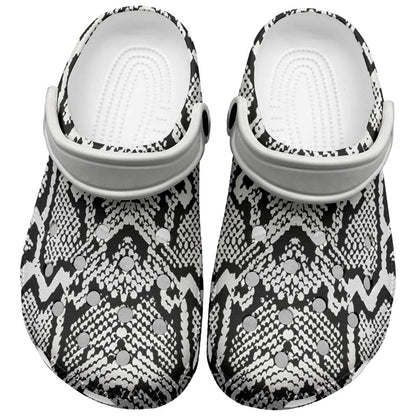 Snake African Skin Animals Pattern Clogs Shoes - African Pride