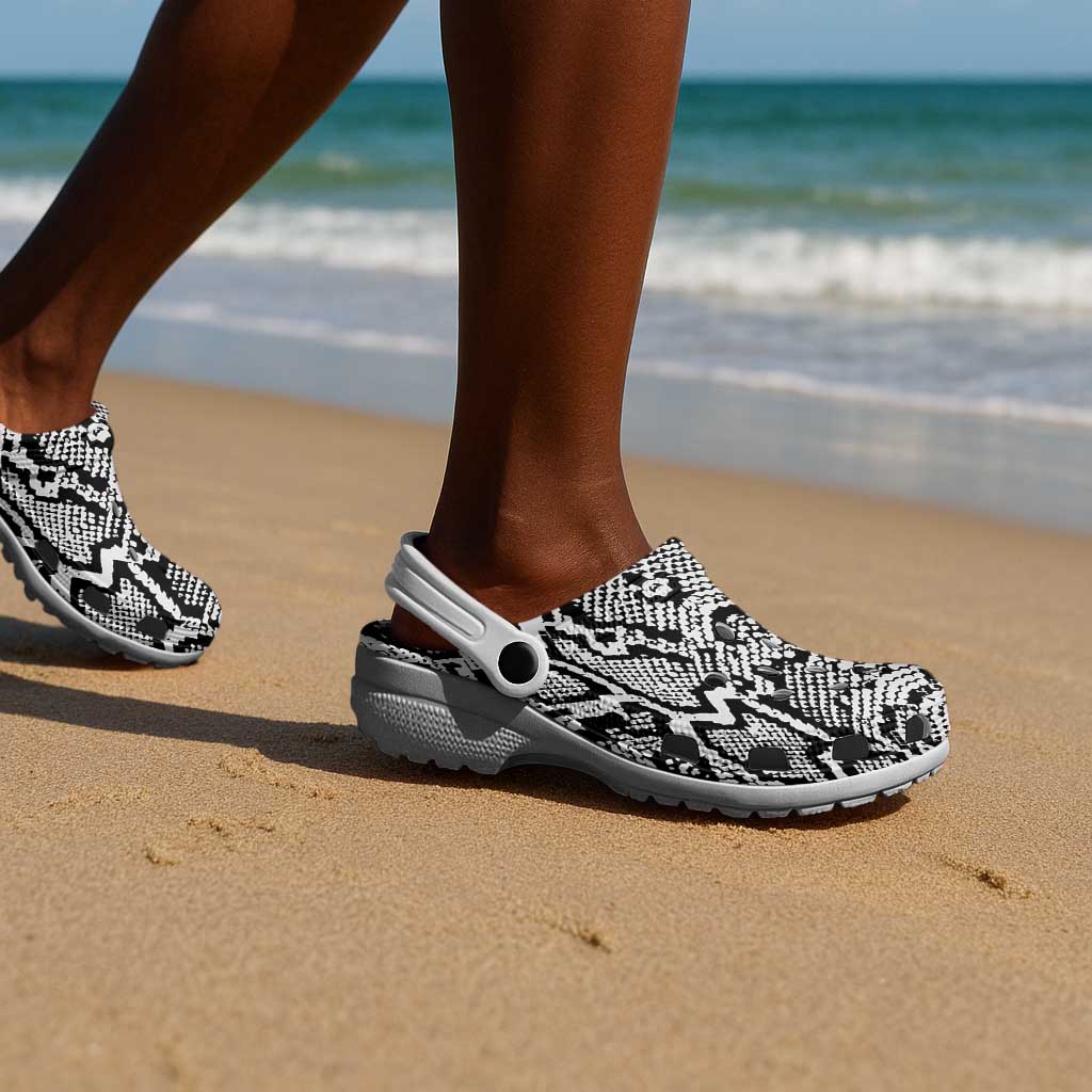 Snake African Skin Animals Pattern Clogs Shoes - African Pride