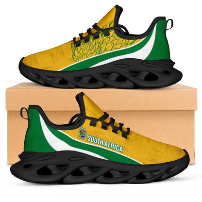 South Africa 2026 Football Clunky Sneakers Bafana Bafana Kente Curve Stylized - African Pride