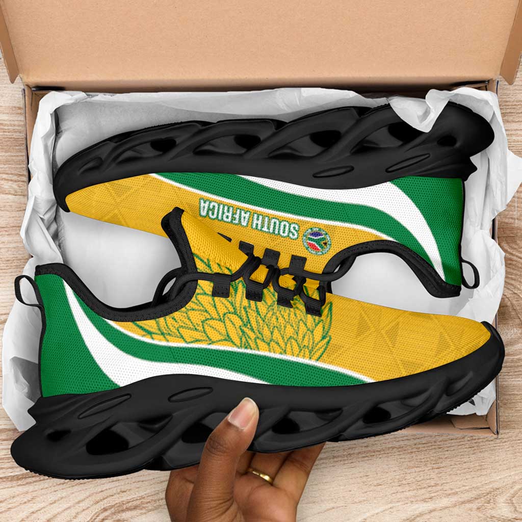 South Africa 2026 Football Clunky Sneakers Bafana Bafana Kente Curve Stylized - African Pride
