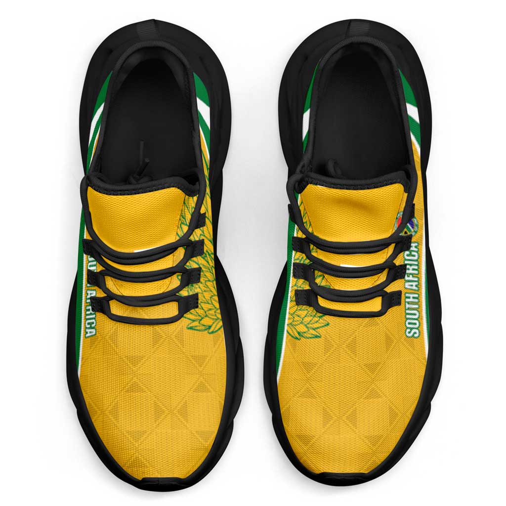 South Africa 2026 Football Clunky Sneakers Bafana Bafana Kente Curve Stylized - African Pride