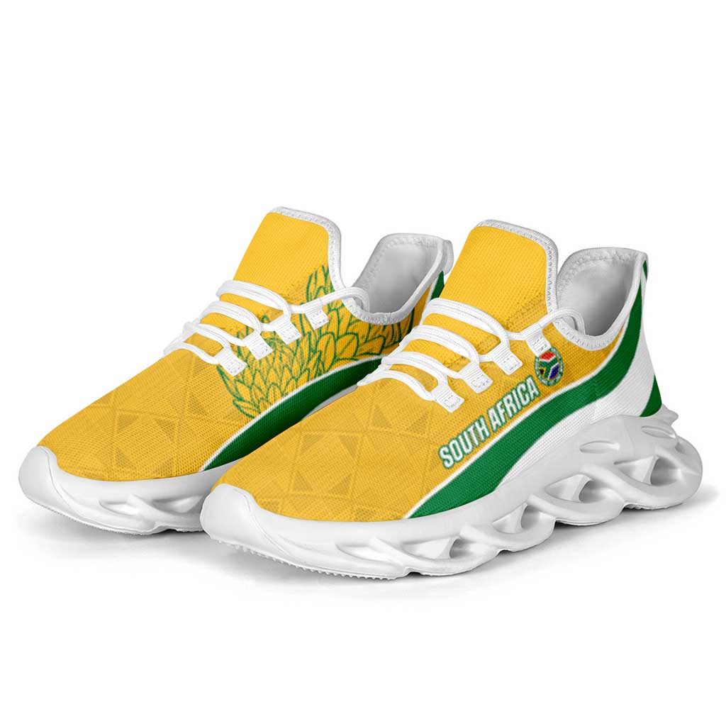 South Africa 2026 Football Clunky Sneakers Bafana Bafana Kente Curve Stylized - African Pride