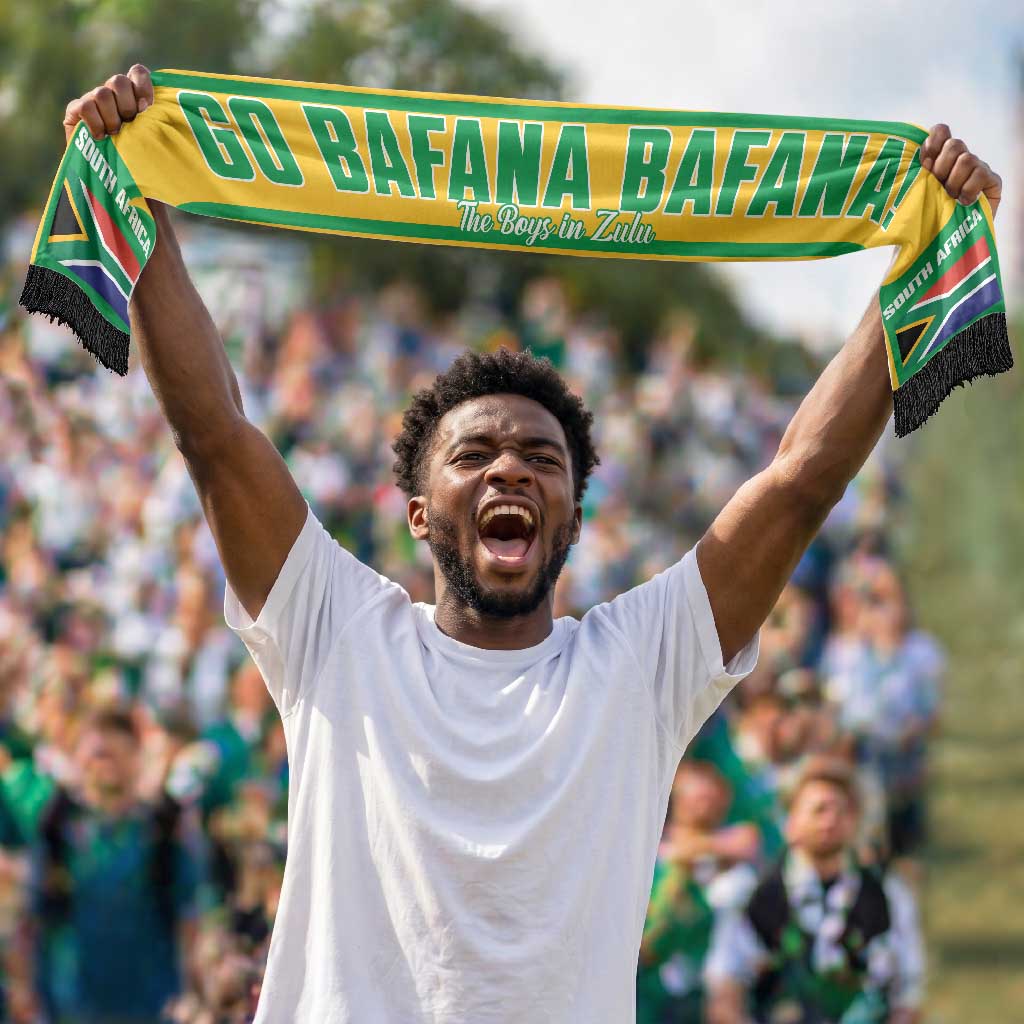 South Africa 2026 Soccer Personalized Soccer Scarf Go Bafana Bafana