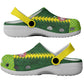 South Africa Clogs Shoes King Protea with African Tribal Geometric Pattern Culture Art
