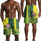 South Africa National Football Shorts for Men King Protea with African Tribal Geometric Pattern Culture Art