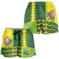 South Africa National Football Shorts for Women King Protea with African Tribal Geometric Pattern Culture Art