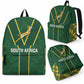 South Africa Rugby Backpack Go Champions Springboks Kente Pattern