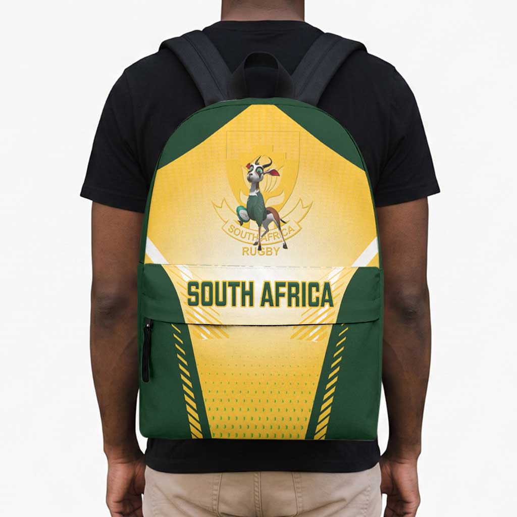 South Africa Rugby Backpack Springboks Mascot Sporty Style