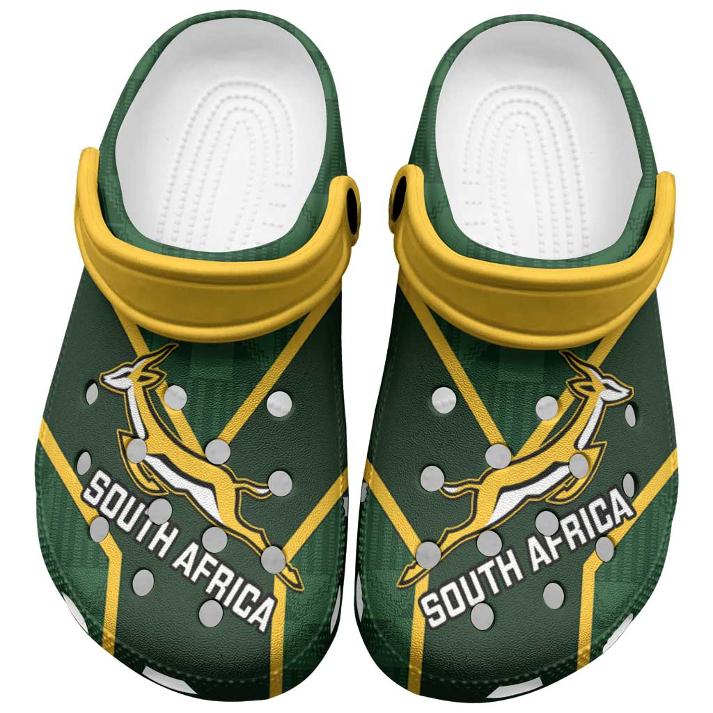 South Africa Rugby Clogs Shoes Go Champions Springboks Kente Pattern