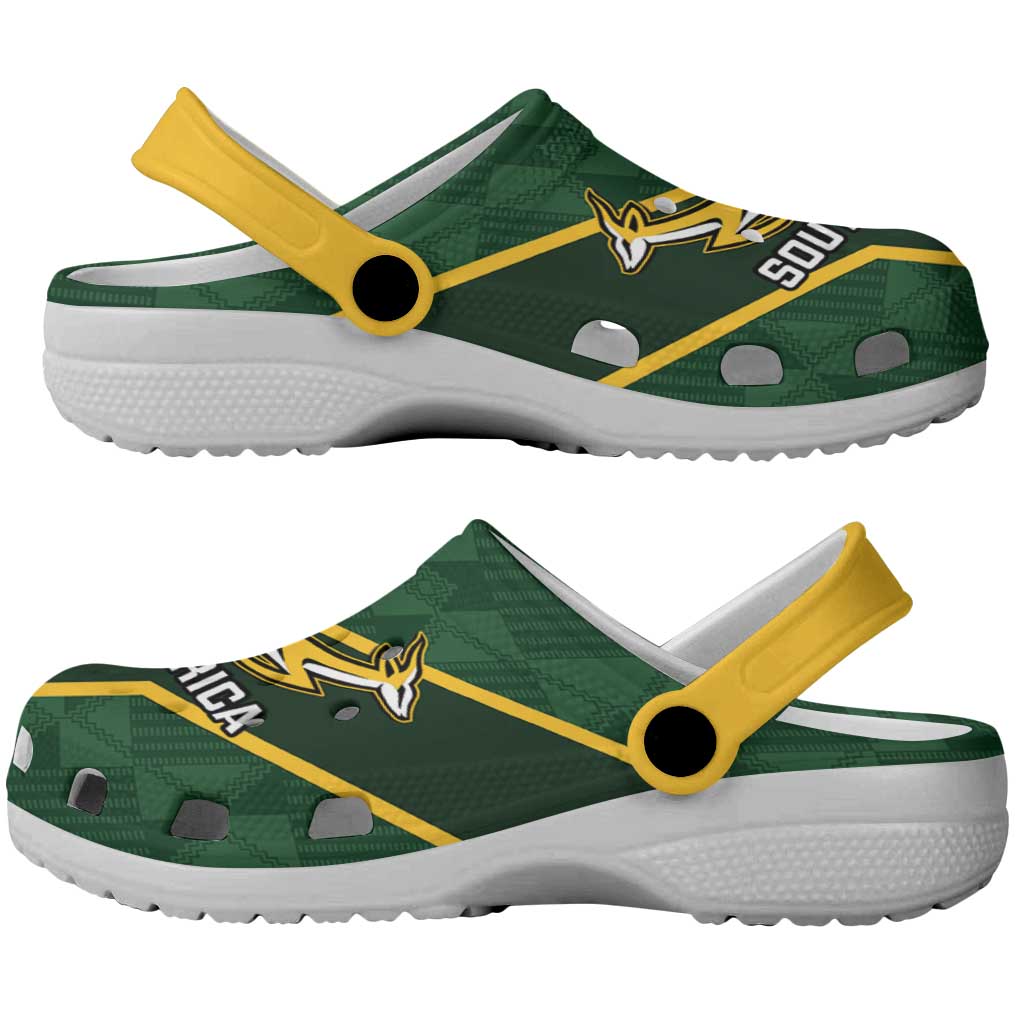 South Africa Rugby Clogs Shoes Go Champions Springboks Kente Pattern