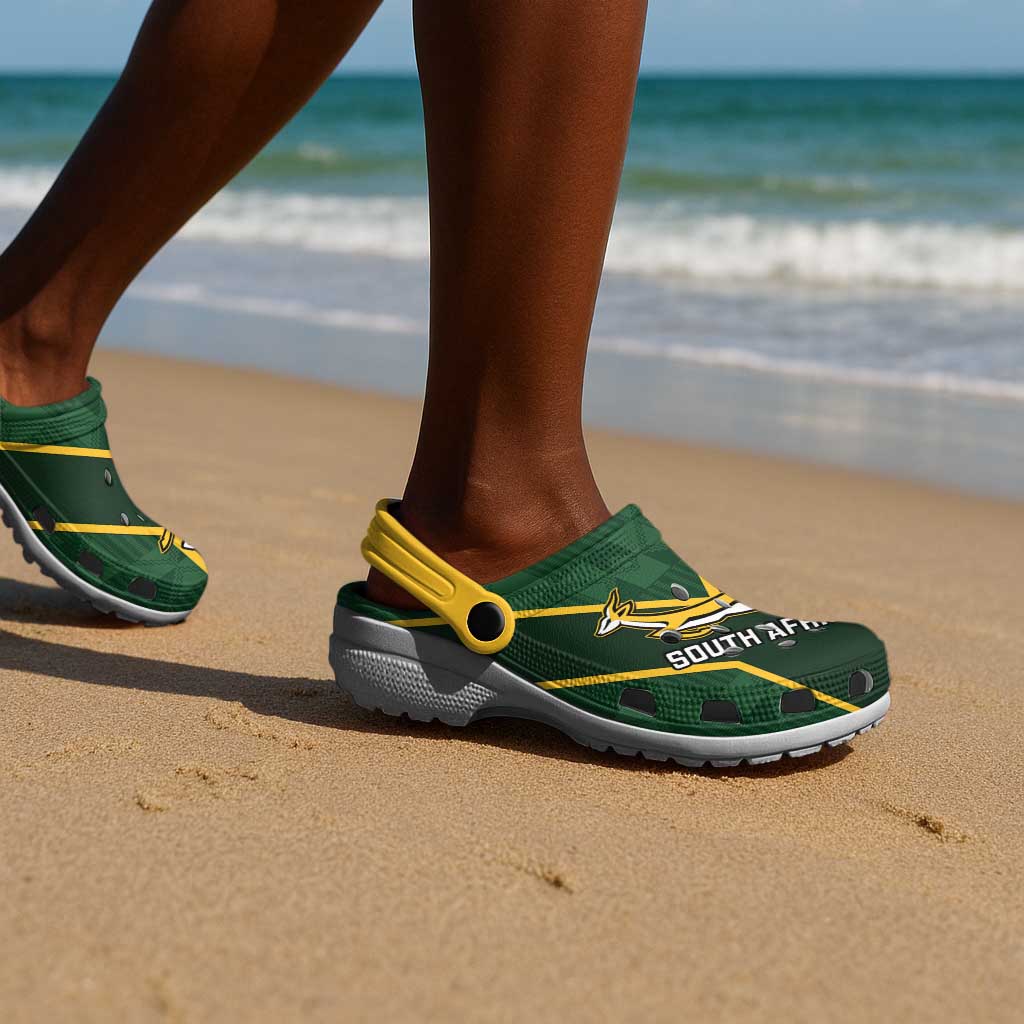 South Africa Rugby Clogs Shoes Go Champions Springboks Kente Pattern