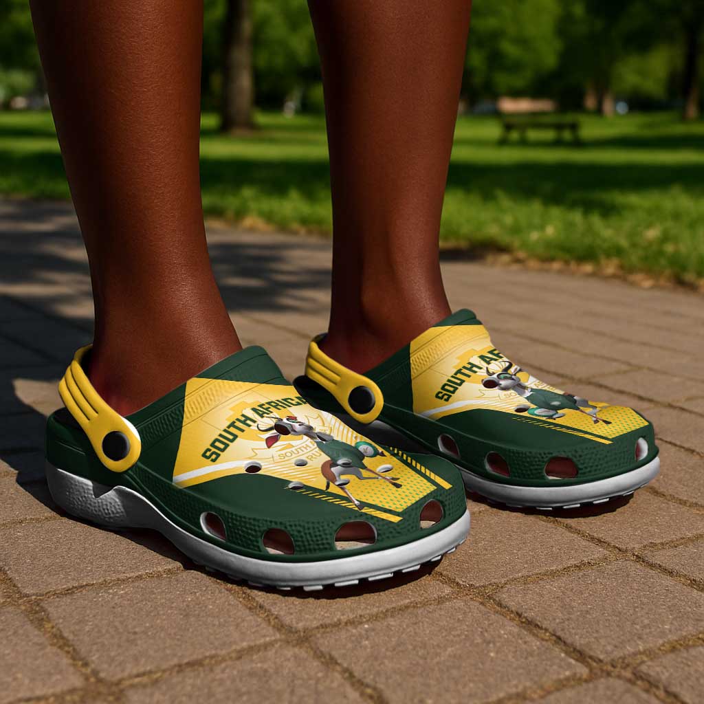 South Africa Rugby Clogs Shoes Springboks Mascot Sporty Style