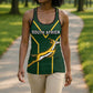 South Africa Rugby Hollow Tank Top Go Champions Springboks Kente Pattern
