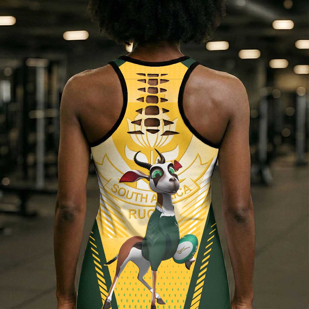 South Africa Rugby Hollow Tank Top Springboks Mascot Sporty Style