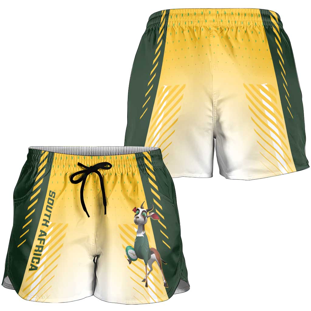 South Africa Rugby Shorts for Women Springboks Mascot Sporty Style