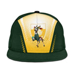 South Africa Rugby Snapback Cap Springboks Mascot Sporty Style