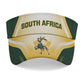 South Africa Rugby Sun Visor Cap Springboks Mascot Sporty Style