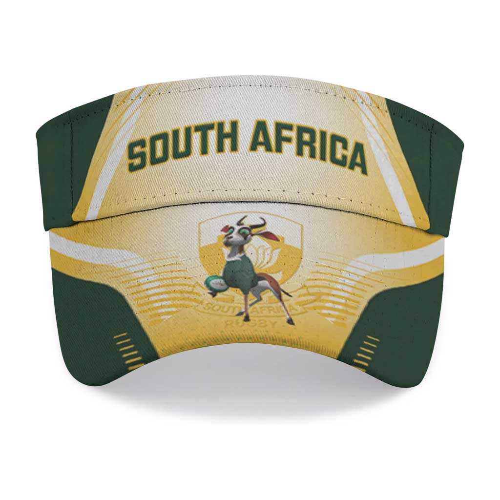 South Africa Rugby Sun Visor Cap Springboks Mascot Sporty Style