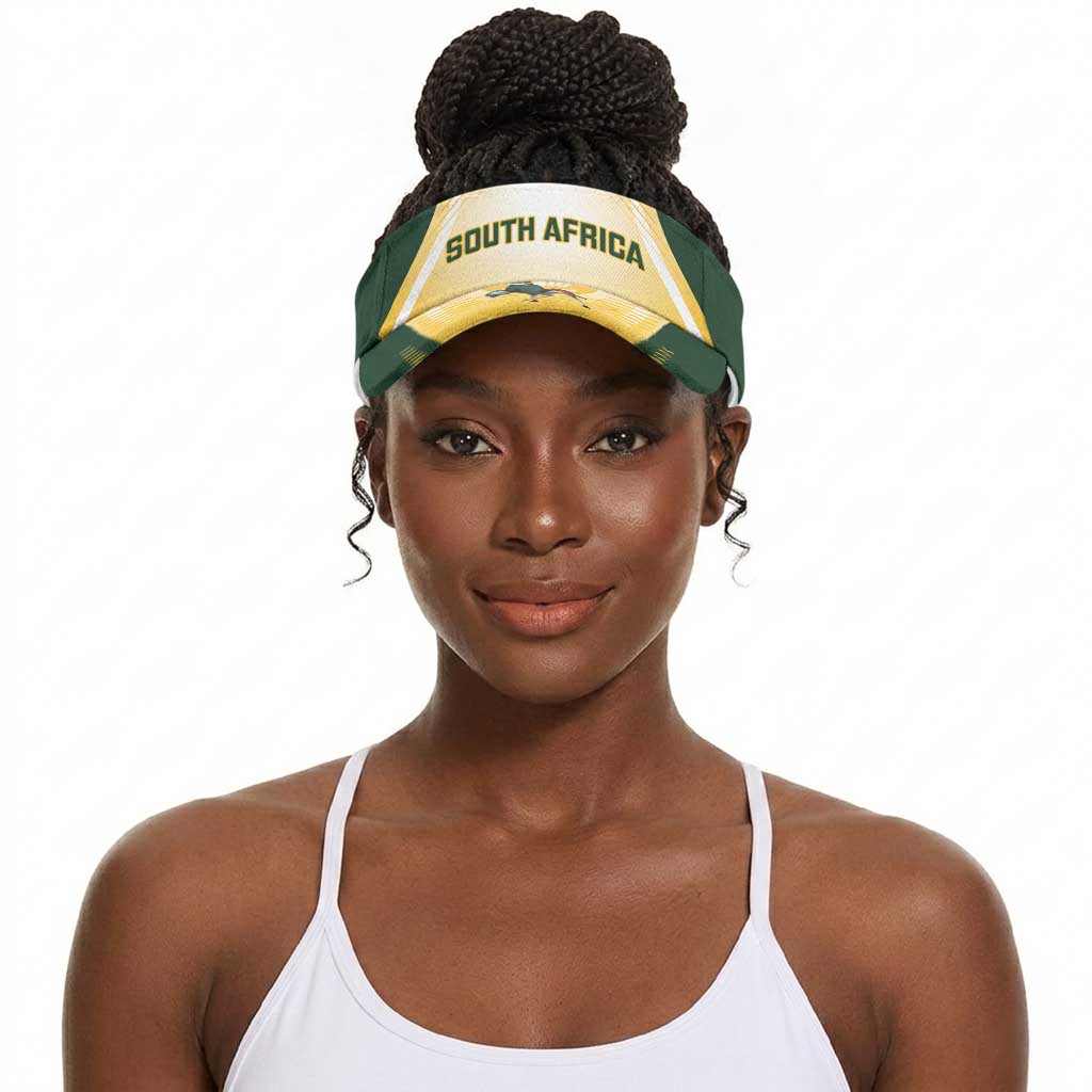 South Africa Rugby Sun Visor Cap Springboks Mascot Sporty Style