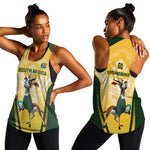 South Africa Rugby Women Racerback Tank Springboks Mascot Sporty Style