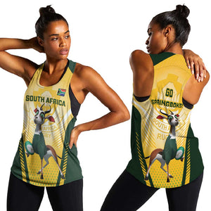 South Africa Rugby Women Racerback Tank Springboks Mascot Sporty Style