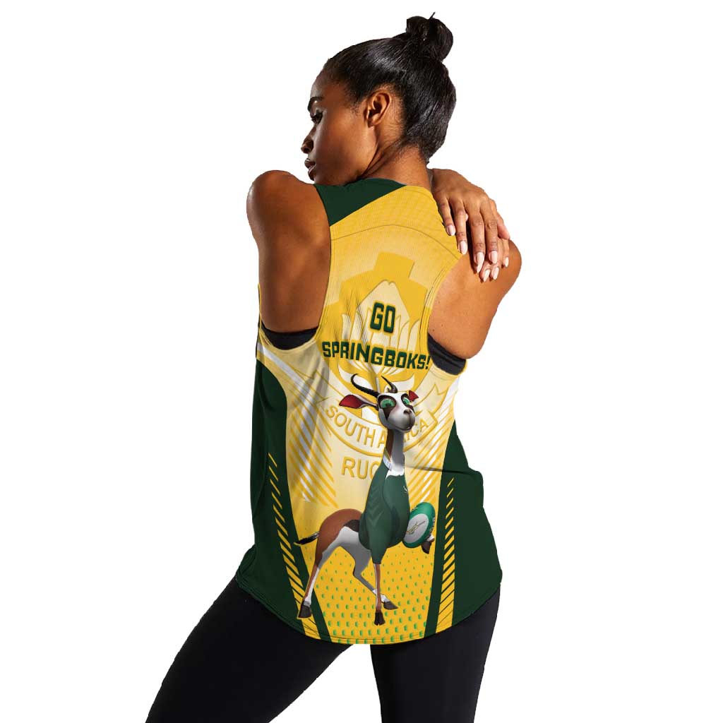 South Africa Rugby Women Racerback Tank Springboks Mascot Sporty Style