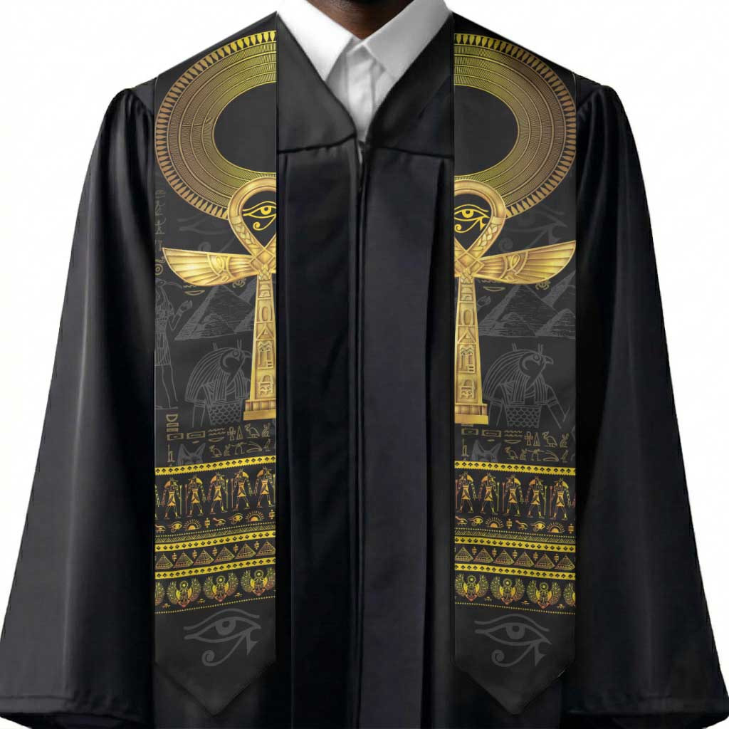 The Ankh Egyptian Hieroglyphs Graduation Stole