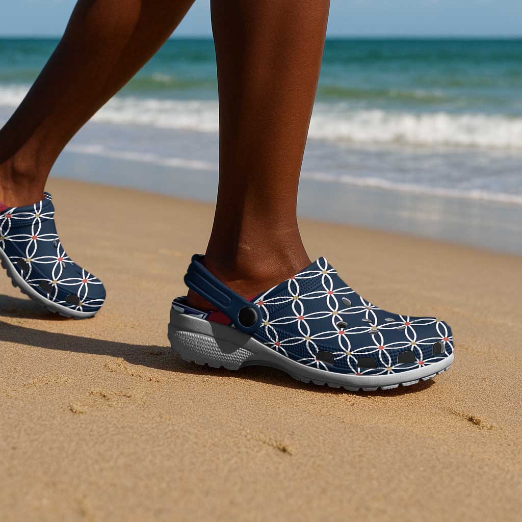 Toghu Bamenda Clogs Shoes Cameroon Traditional Pattern - African Pride