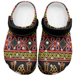Toghu Cameroon Clogs Shoes Traditional Pattern - African Pride