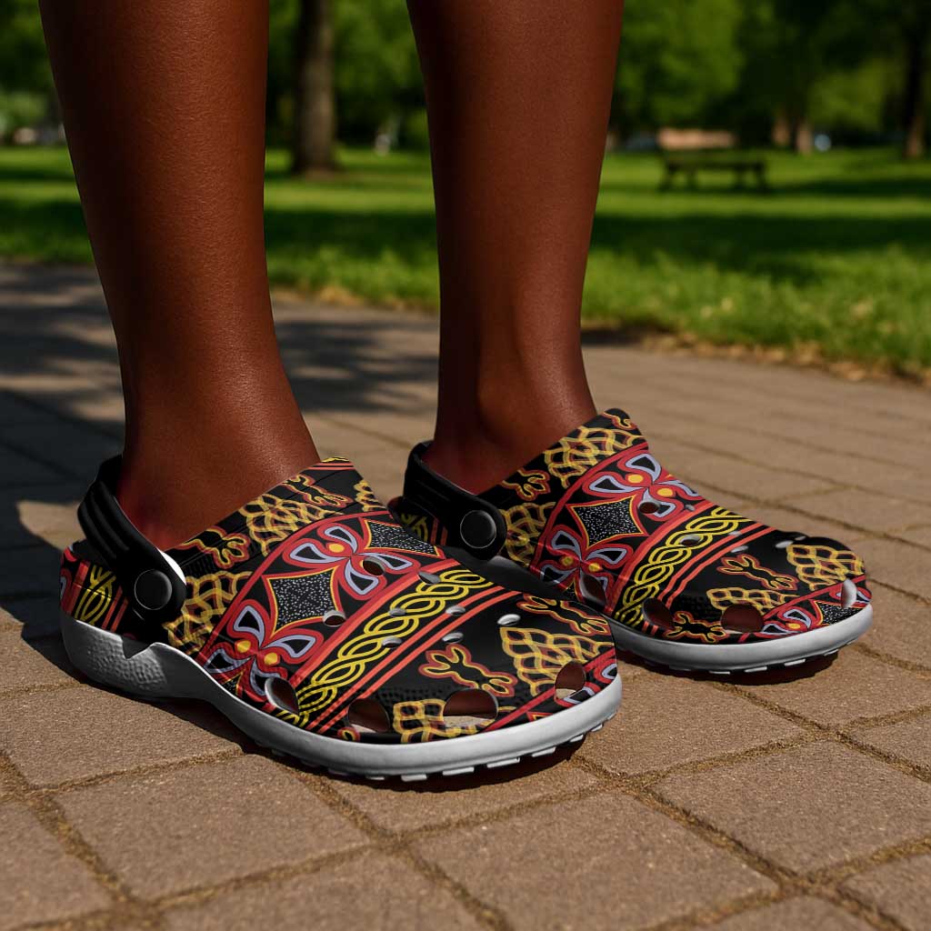 Toghu Cameroon Clogs Shoes Traditional Pattern - African Pride