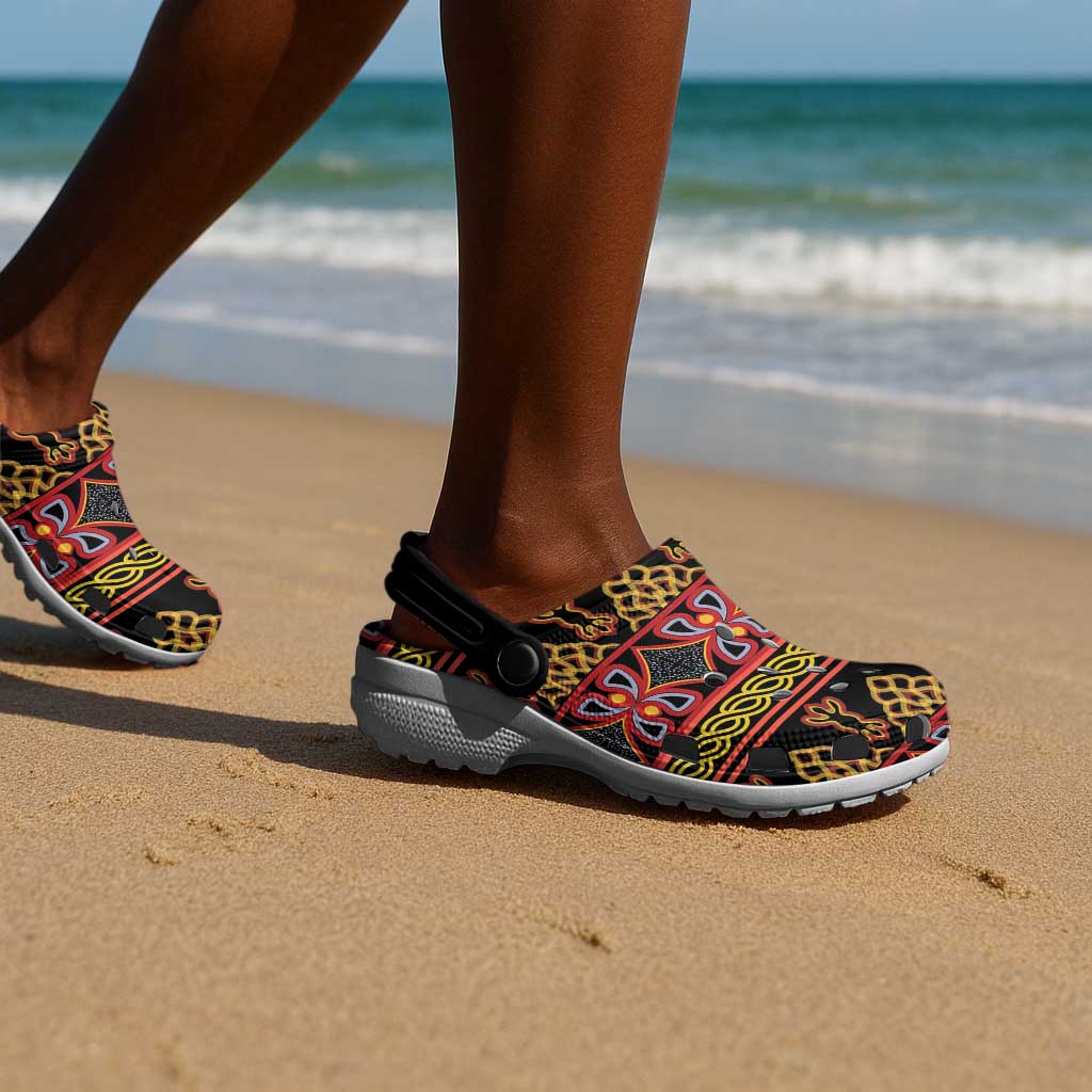 Toghu Cameroon Clogs Shoes Traditional Pattern - African Pride