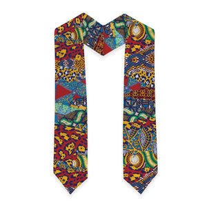 Traditional African Animal Skins Pattern Graduation Stole