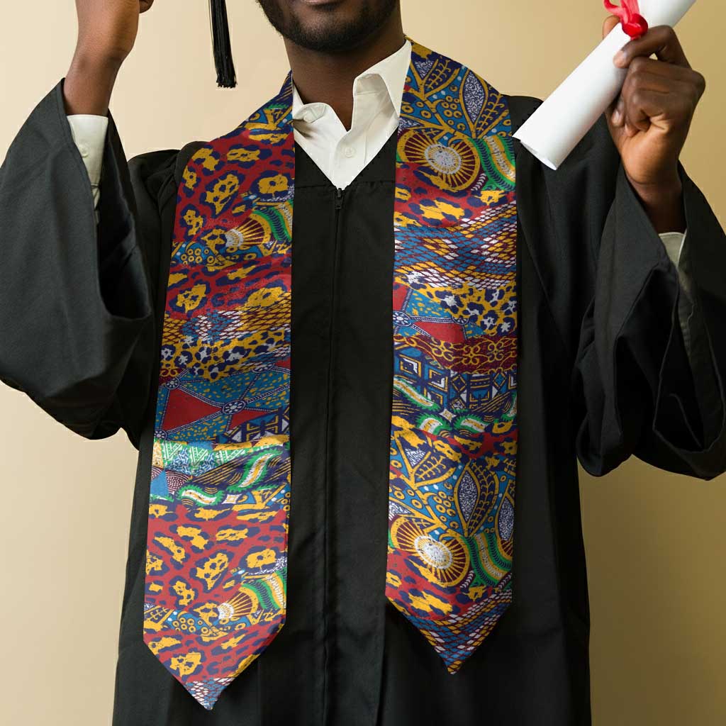 Traditional African Animal Skins Pattern Graduation Stole