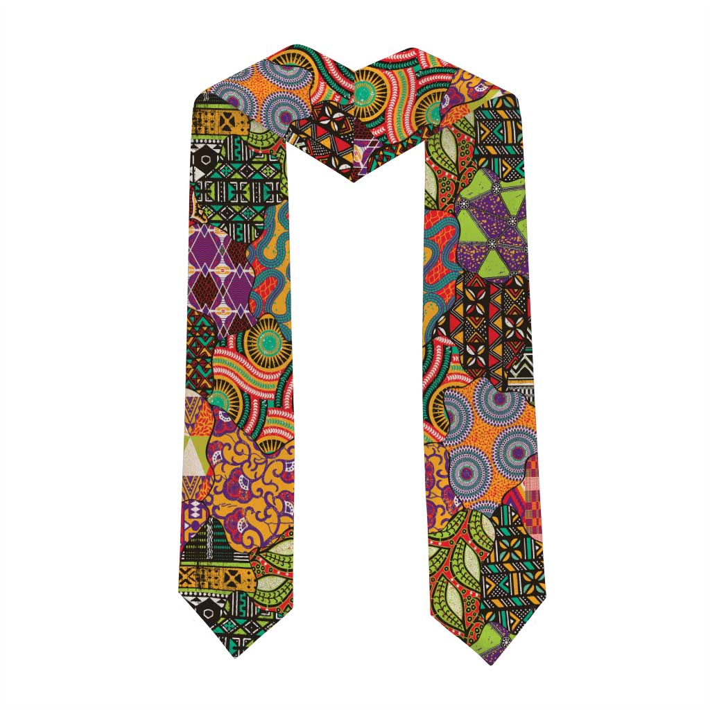 Traditional Ethnic African Vintage Motifs Graduation Stole