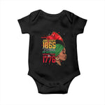 Juneteenth 1865 Baby Onesie Black Pride Because My Ancestors Weren't Free in 1776 Not 4Th Of July